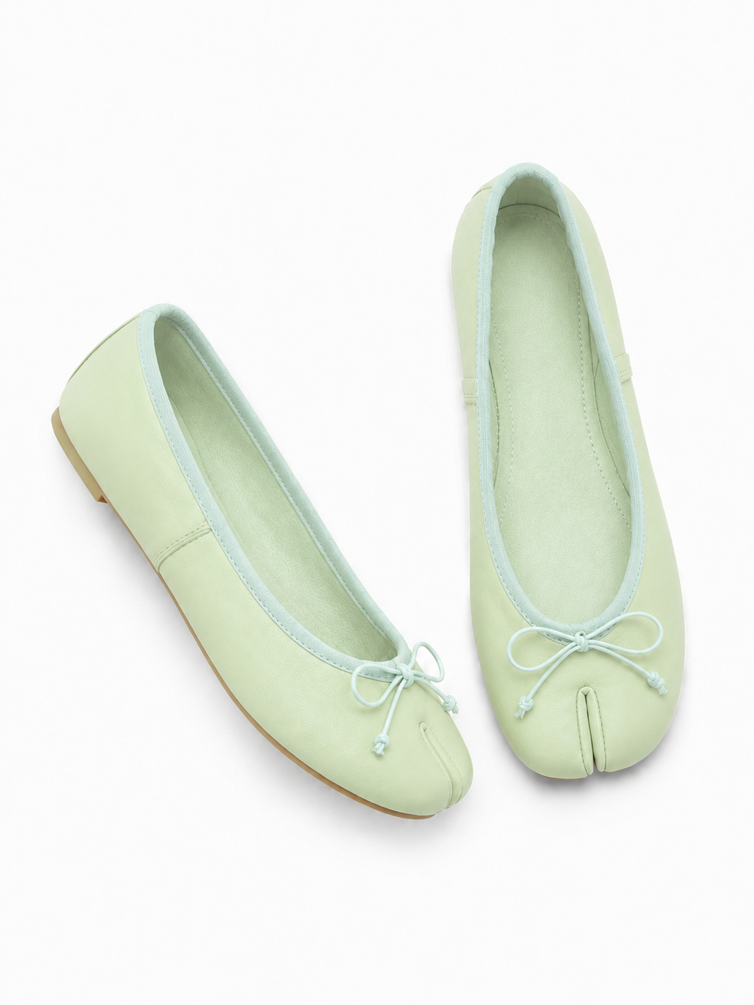 Split-Toe Bow Ballet Flats for Women – Soft Slip-On Shoes