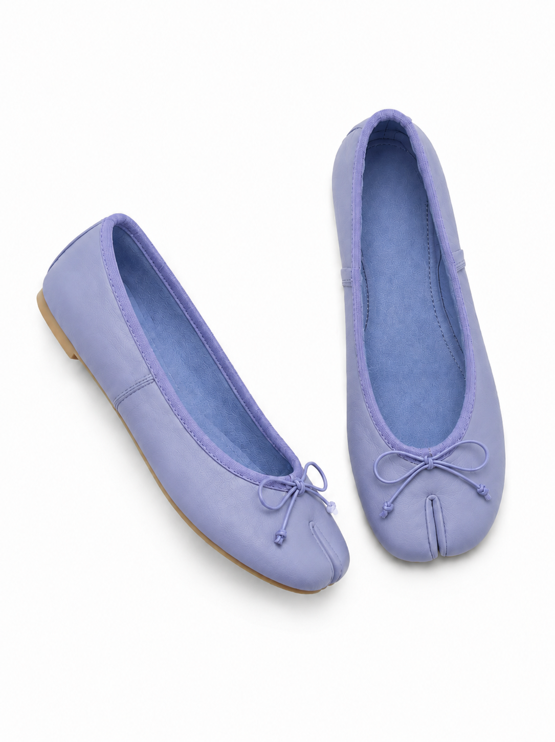 Split-Toe Bow Ballet Flats for Women – Soft Slip-On Shoes