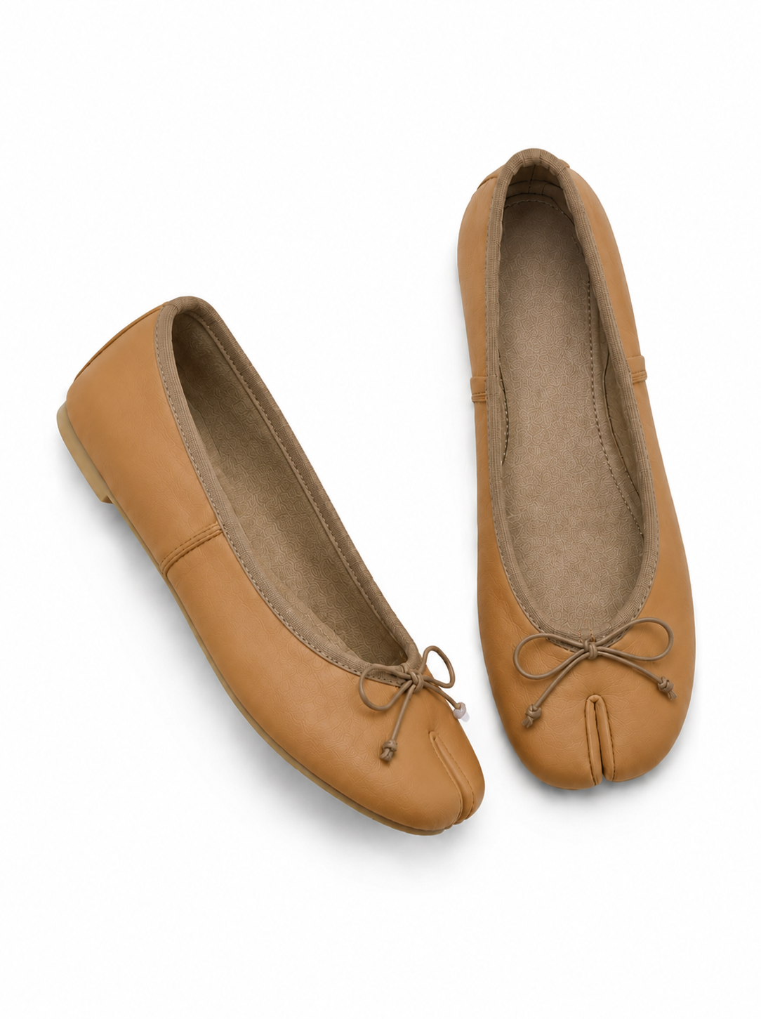 Split-Toe Bow Ballet Flats for Women – Soft Slip-On Shoes
