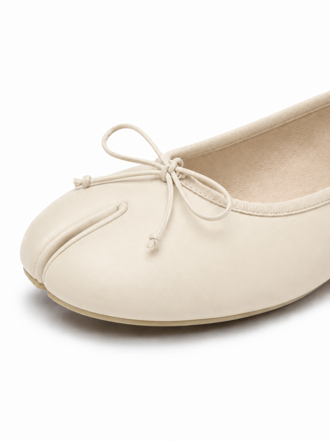 Split-Toe Bow Ballet Flats for Women – Soft Slip-On Shoes