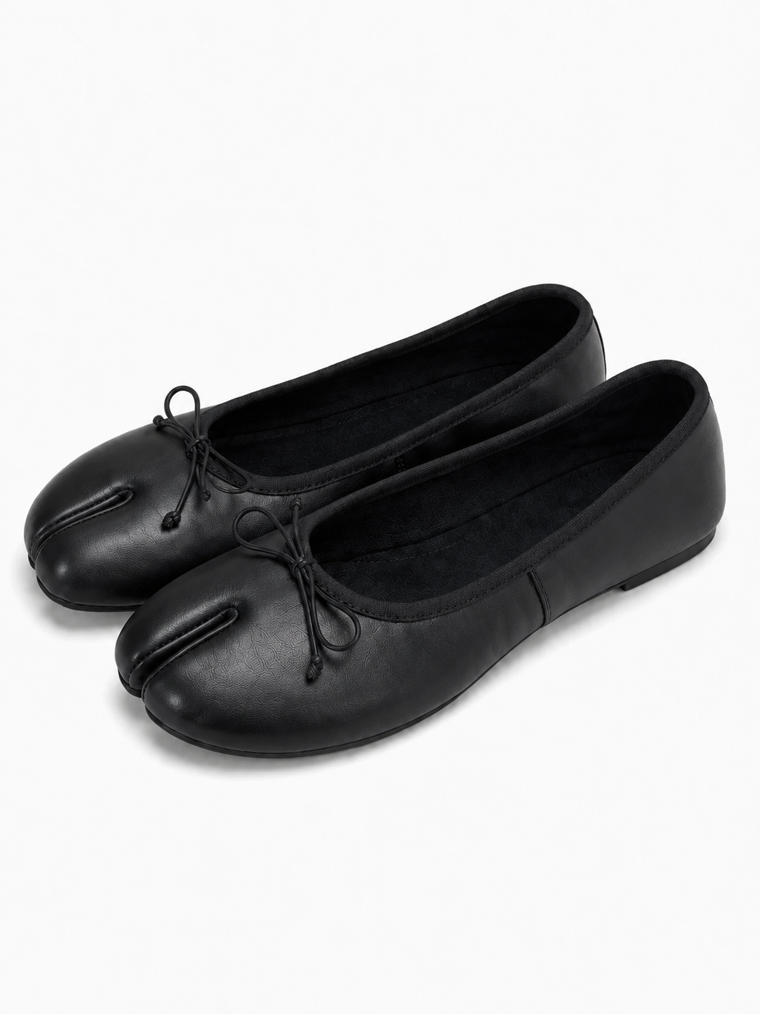 Split-Toe Bow Ballet Flats for Women – Soft Slip-On Shoes