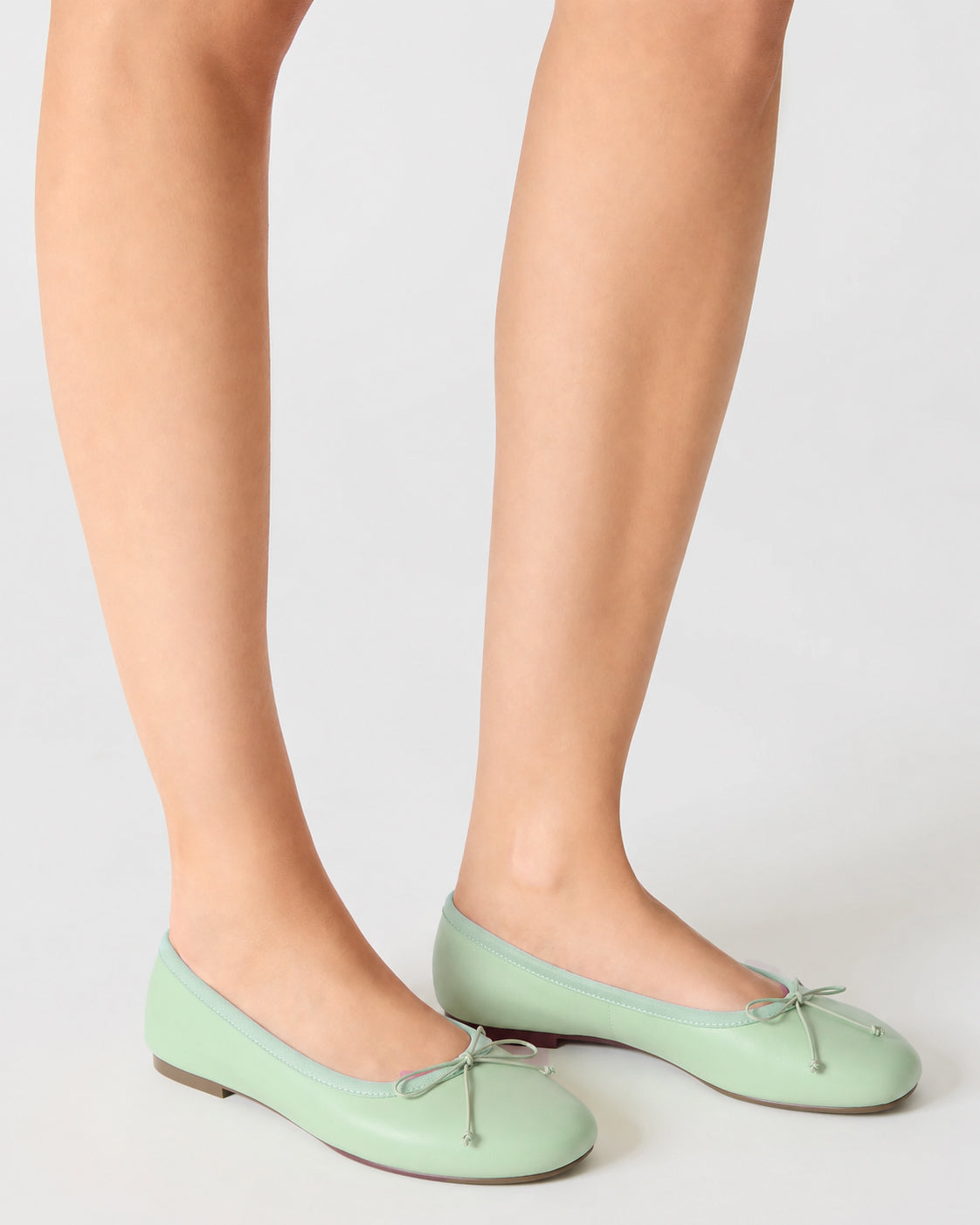 Square Toe Ballet Flats – Soft Leather Bow Flats for Everyday Comfort