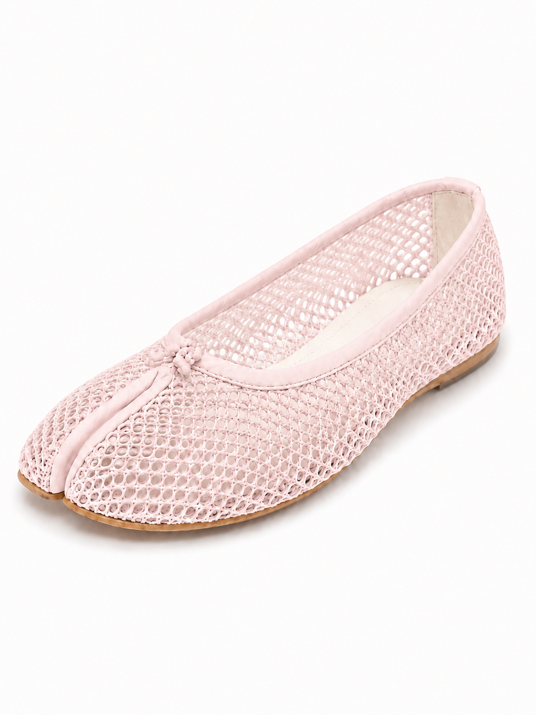 Women’s Tabi Mesh Ballet Flats – Breathable Split Toe Bow Flats
