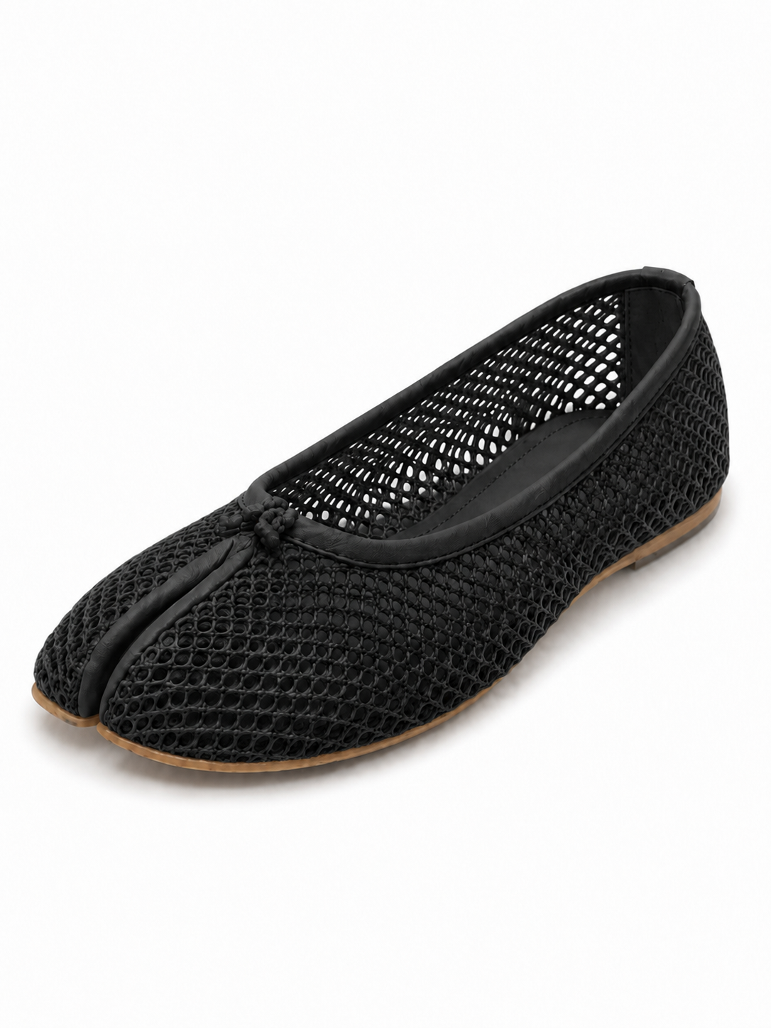 Women’s Tabi Mesh Ballet Flats – Breathable Split Toe Bow Flats