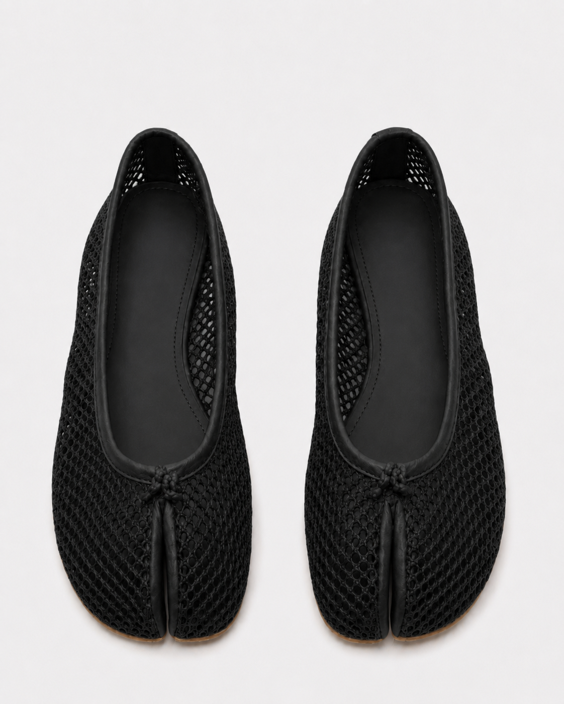 Women’s Tabi Mesh Ballet Flats – Breathable Split Toe Bow Flats