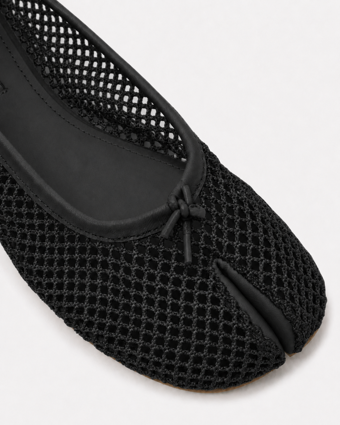 Women’s Tabi Mesh Ballet Flats – Breathable Split Toe Bow Flats
