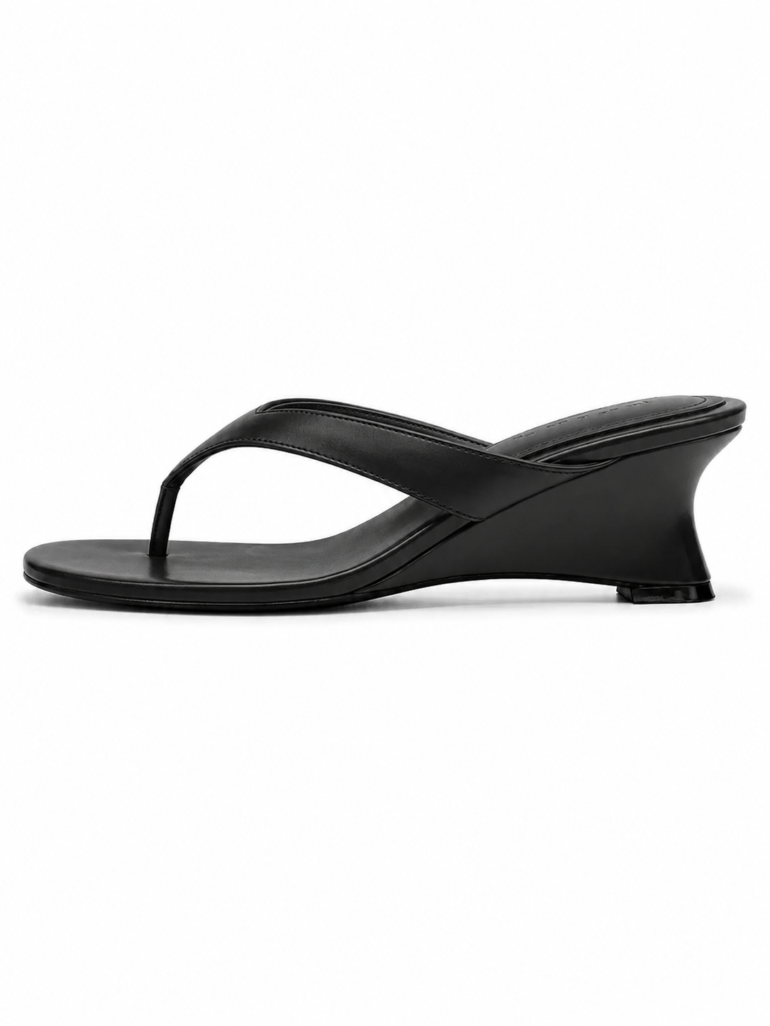Sculpted Low Wedge Flip Flops – Minimalist Thong Sandals for Women