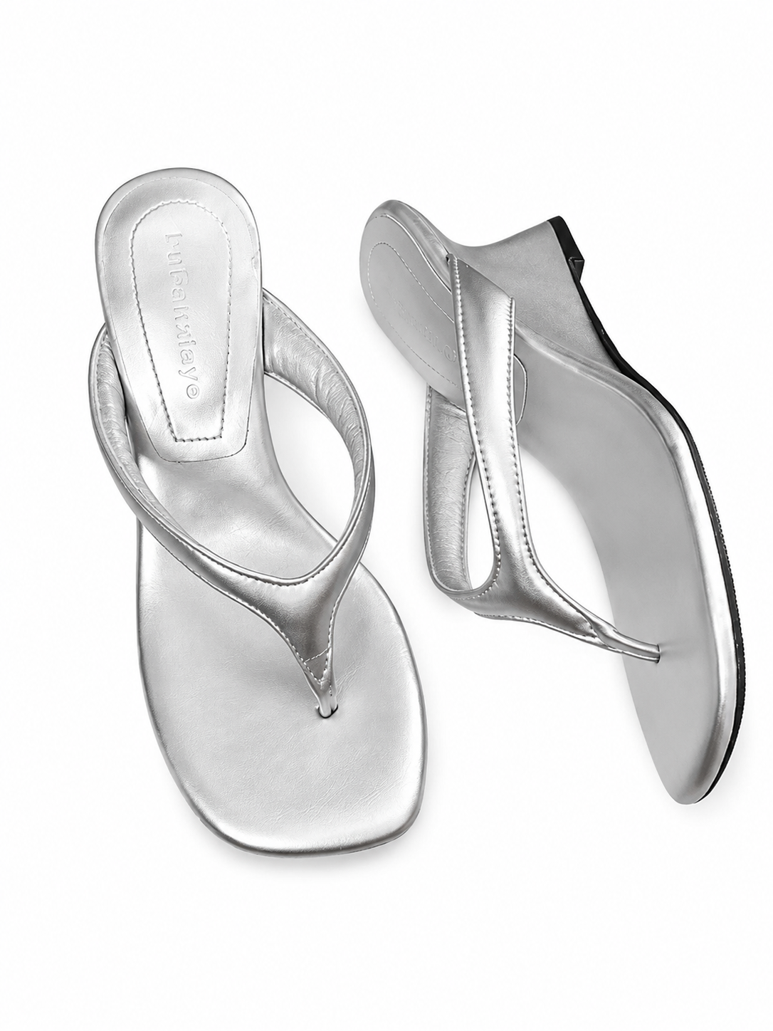 Sculpted Low Wedge Flip Flops – Minimalist Thong Sandals for Women