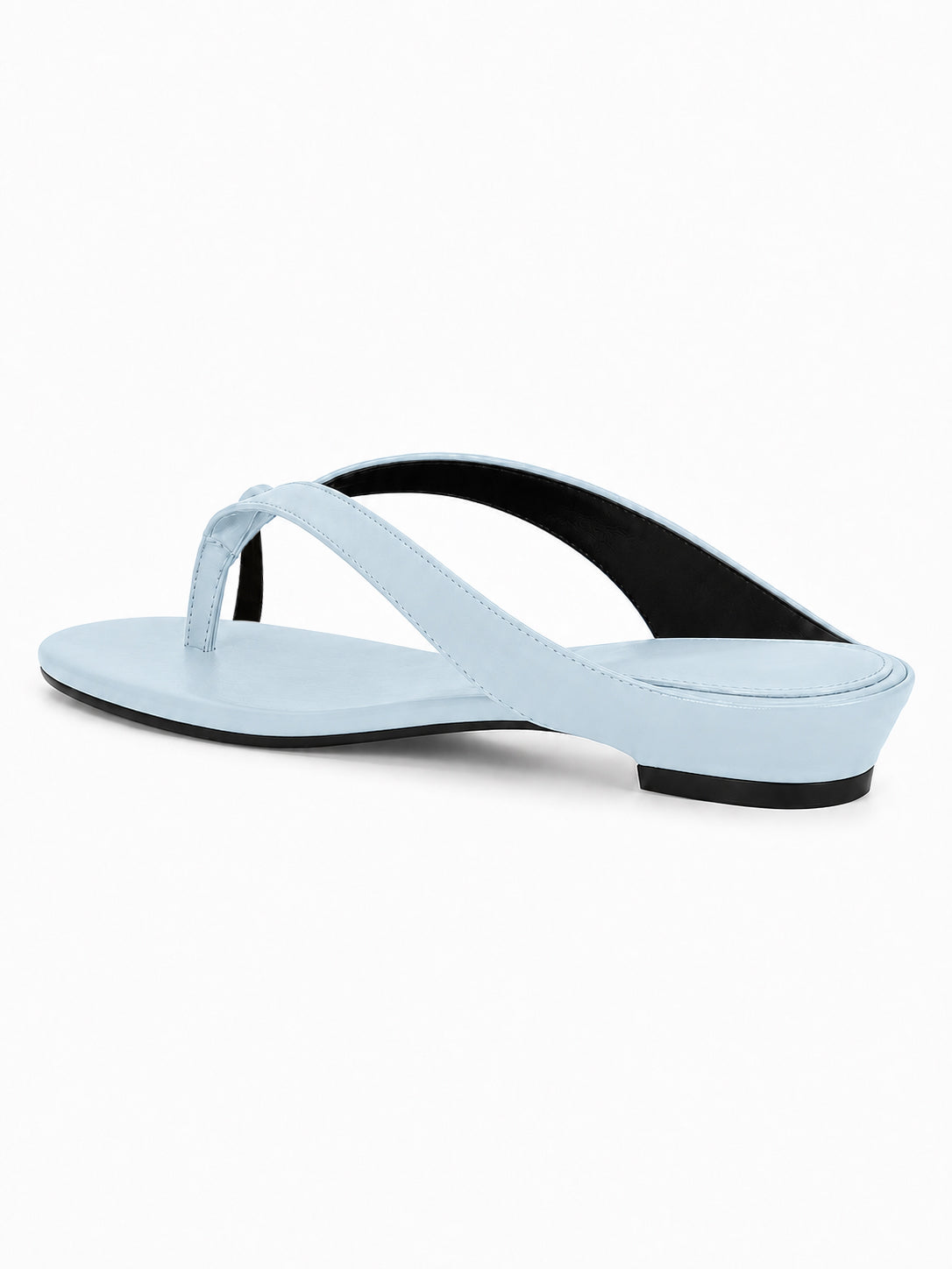 Women’s Toe Ring Kitten Heel Flip Flops – Sculpted Low Heel Thong Sandals