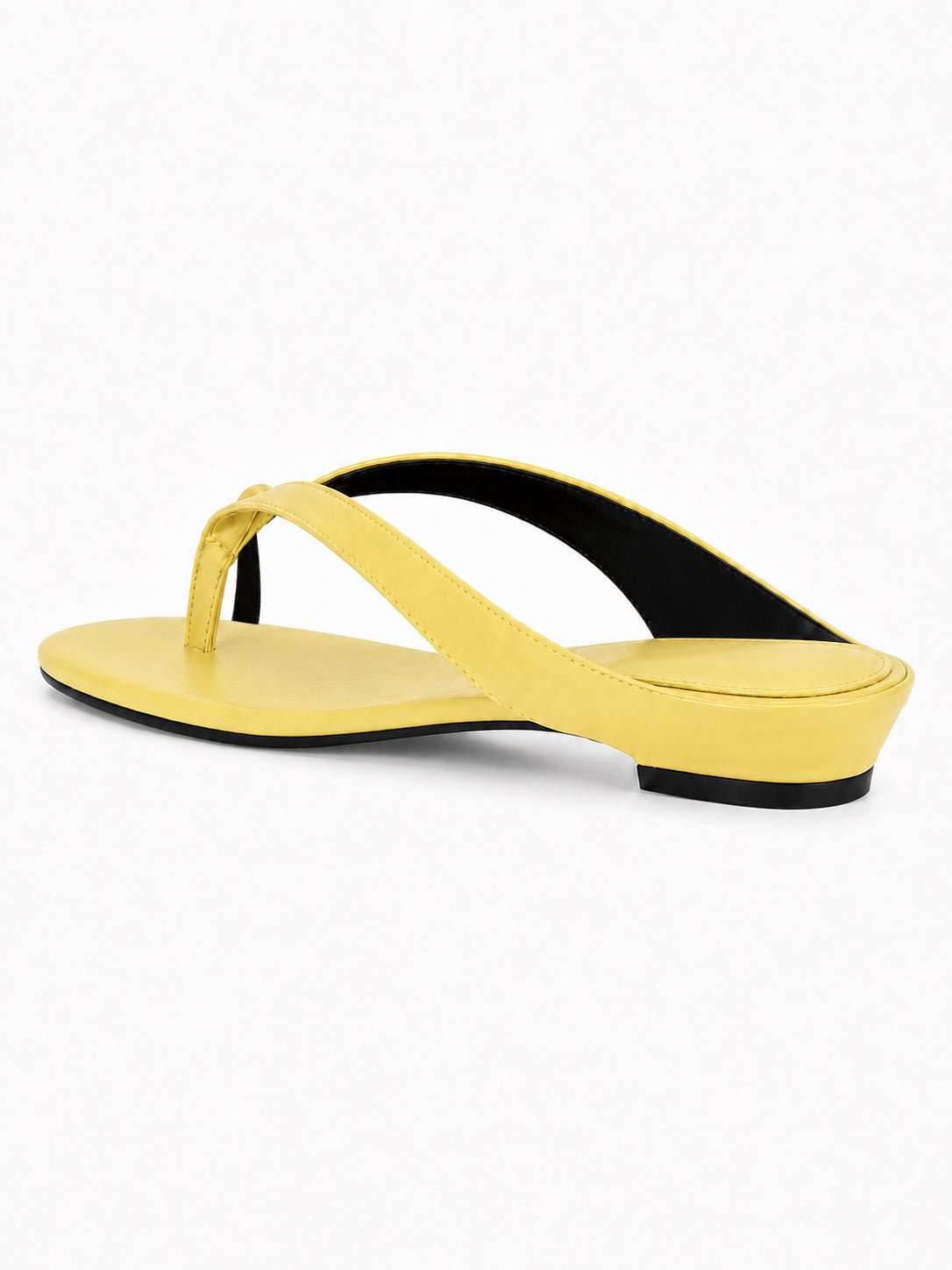 Women’s Toe Ring Kitten Heel Flip Flops – Sculpted Low Heel Thong Sandals
