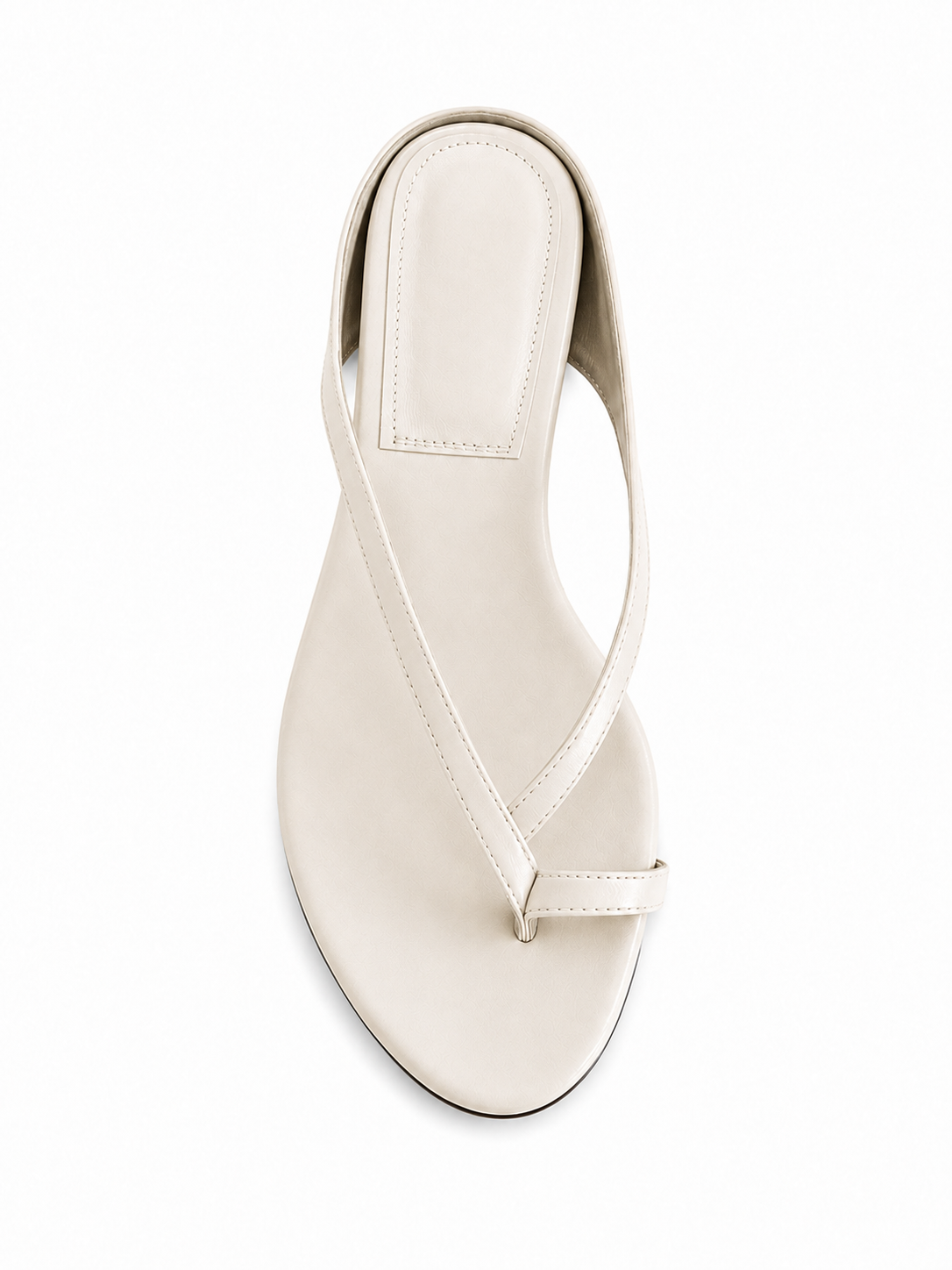 Women’s Toe Ring Kitten Heel Flip Flops – Sculpted Low Heel Thong Sandals