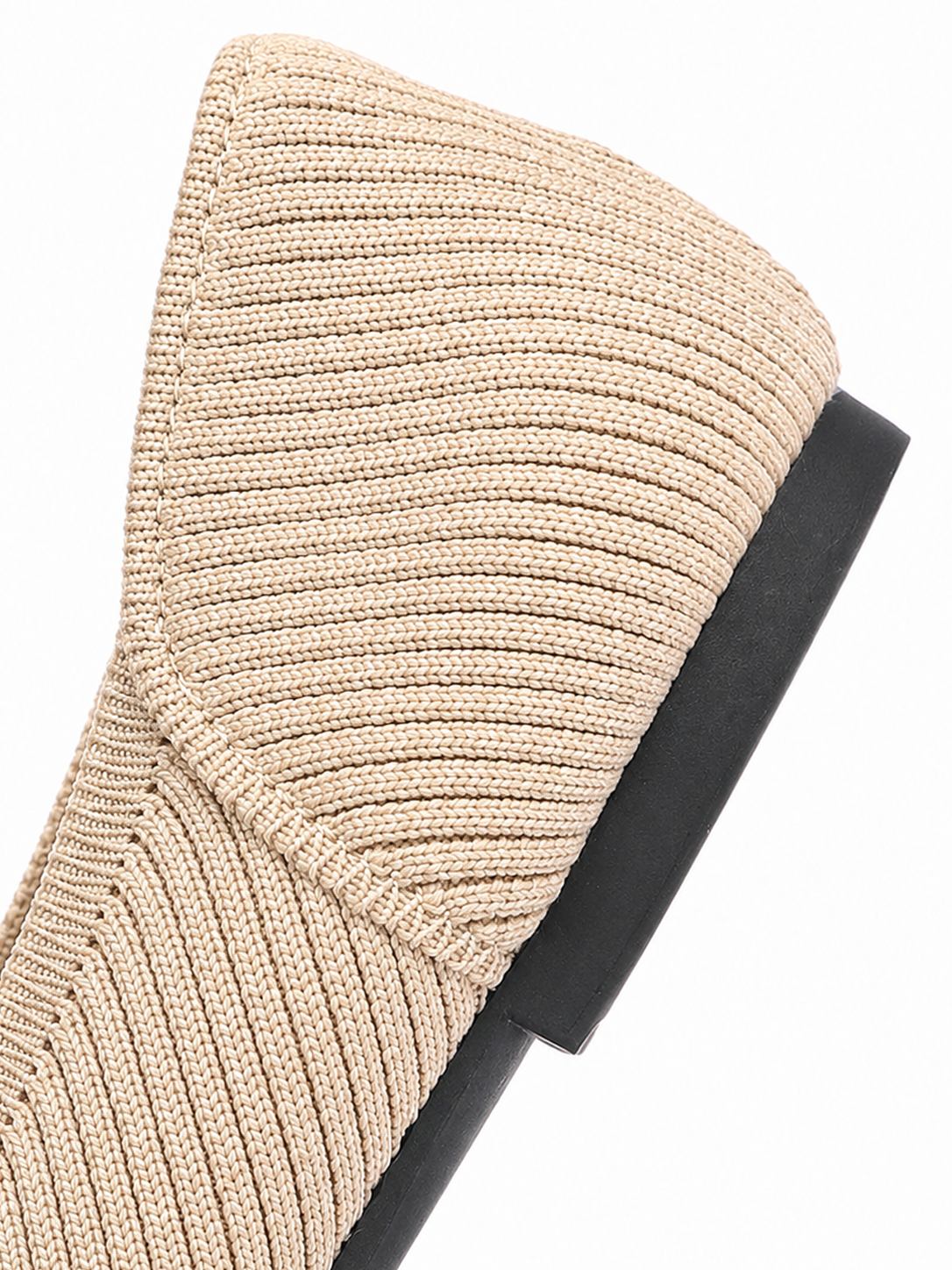 Pointed Toe Knit Ballet Flats for Women – Comfortable Slip-On Walking Shoes, Lightweight Everyday Flats