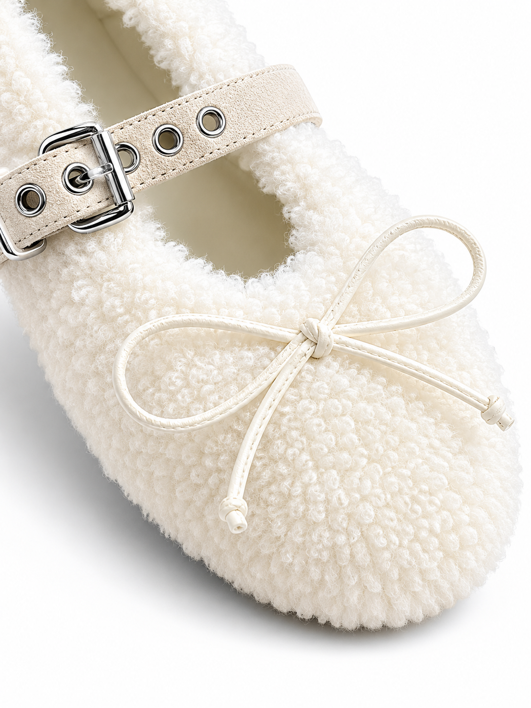 Fuzzy Mary Jane Winter Slip-On Shoes