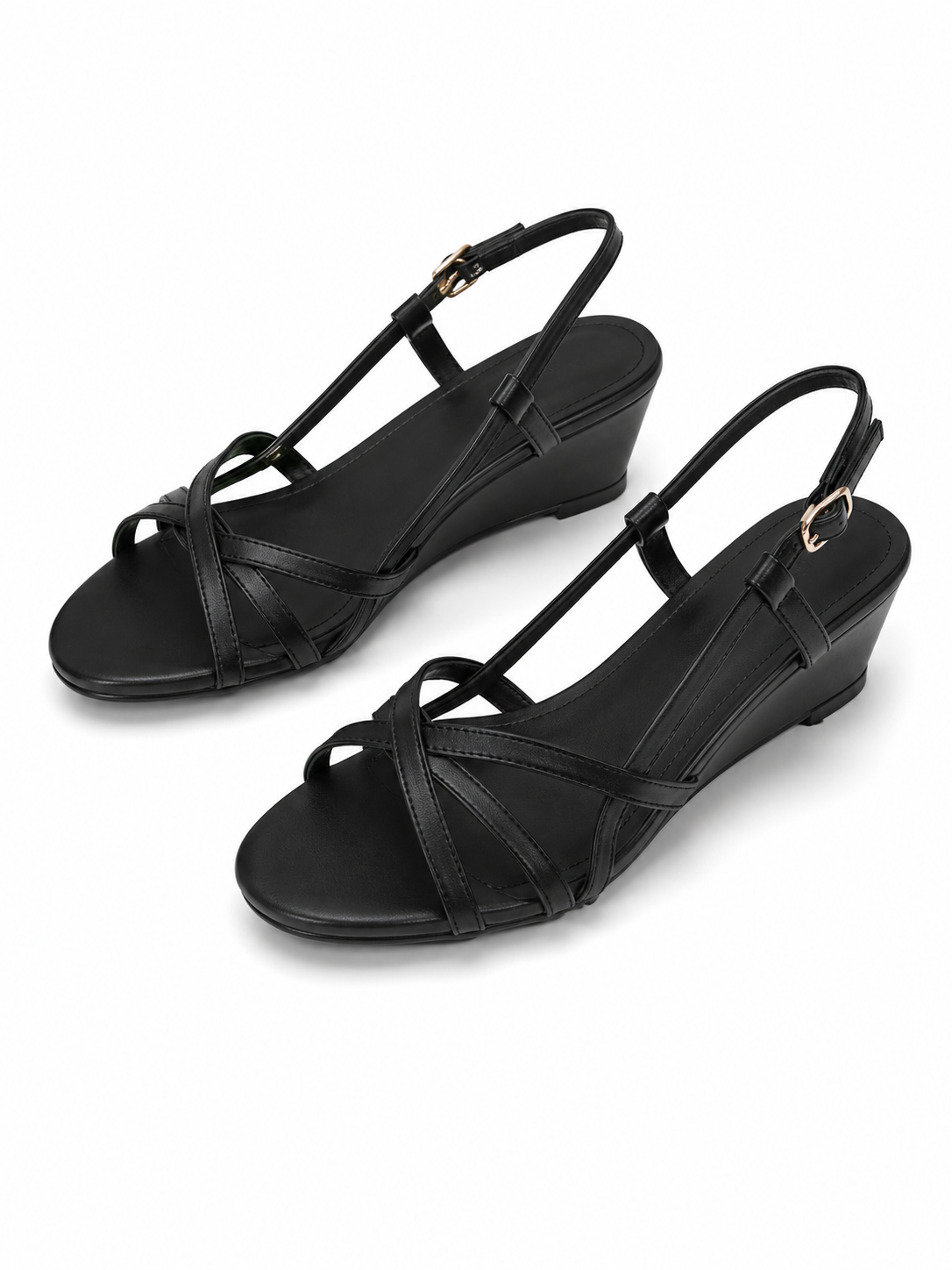 Minimalist Strappy Wedge Sandals