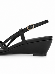 Minimalist Strappy Wedge Sandals