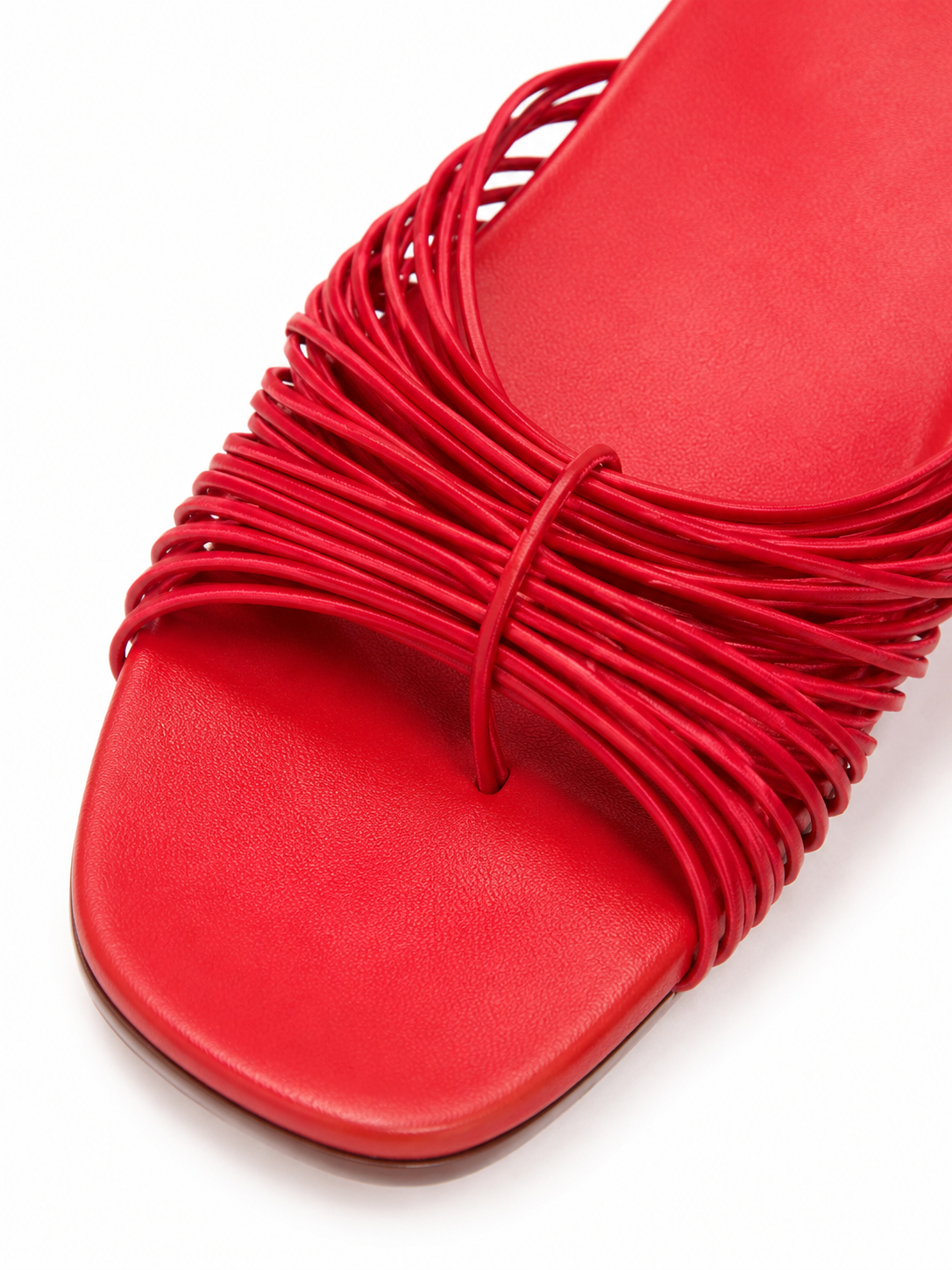 Modern Art-Inspired Woven Slide Sandals